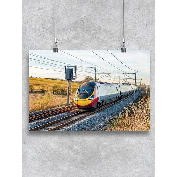 Modern Yellow Train Poster -Image by Shutterstock
