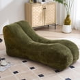 thumbnail image 1 of Modern Yoga Chair Lounge for Adults,Chenille Ergonomic Chaise Lounge Chair Indoor,Comfy Floor Chair Reading Chair for Stretching,Relaxation,Exercise,Used in Bedroom,Living Room,Olive Green, 1 of 9