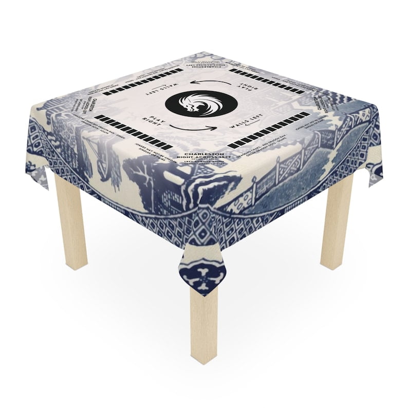 Modern Zen Mahjong Tablecloth with Instructions Mah jongg Table cover
