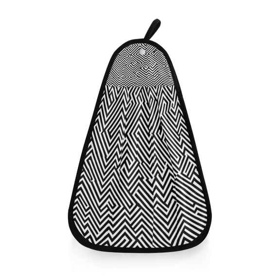 Modern Zigzag Lines Hanging Towel Hand Towel 16.53x12.20in Quick-Drying for Kitchen and Bathroom Use