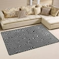 thumbnail image 1 of Modern Zigzag Lines Soft Polyester Area Rug 31''x20'', Non Slip, Memory Foam, Water Absorbent, 1 of 7