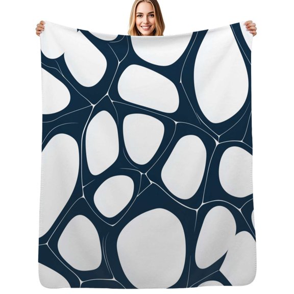 Modern art black and white Flannel Blanket Warm Soft Bedding Throws Winter Camping Chair Sofa Bed