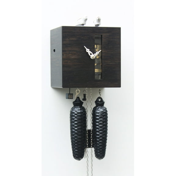 Modern cuckoo clock 8 day running time, Bamboo