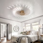 Modern flower shape LED Ceiling Light, Luxury Gold Ceiling Lamp for Living Room, Dining Room, Bedroom42lights, D50.4xH3.54inch