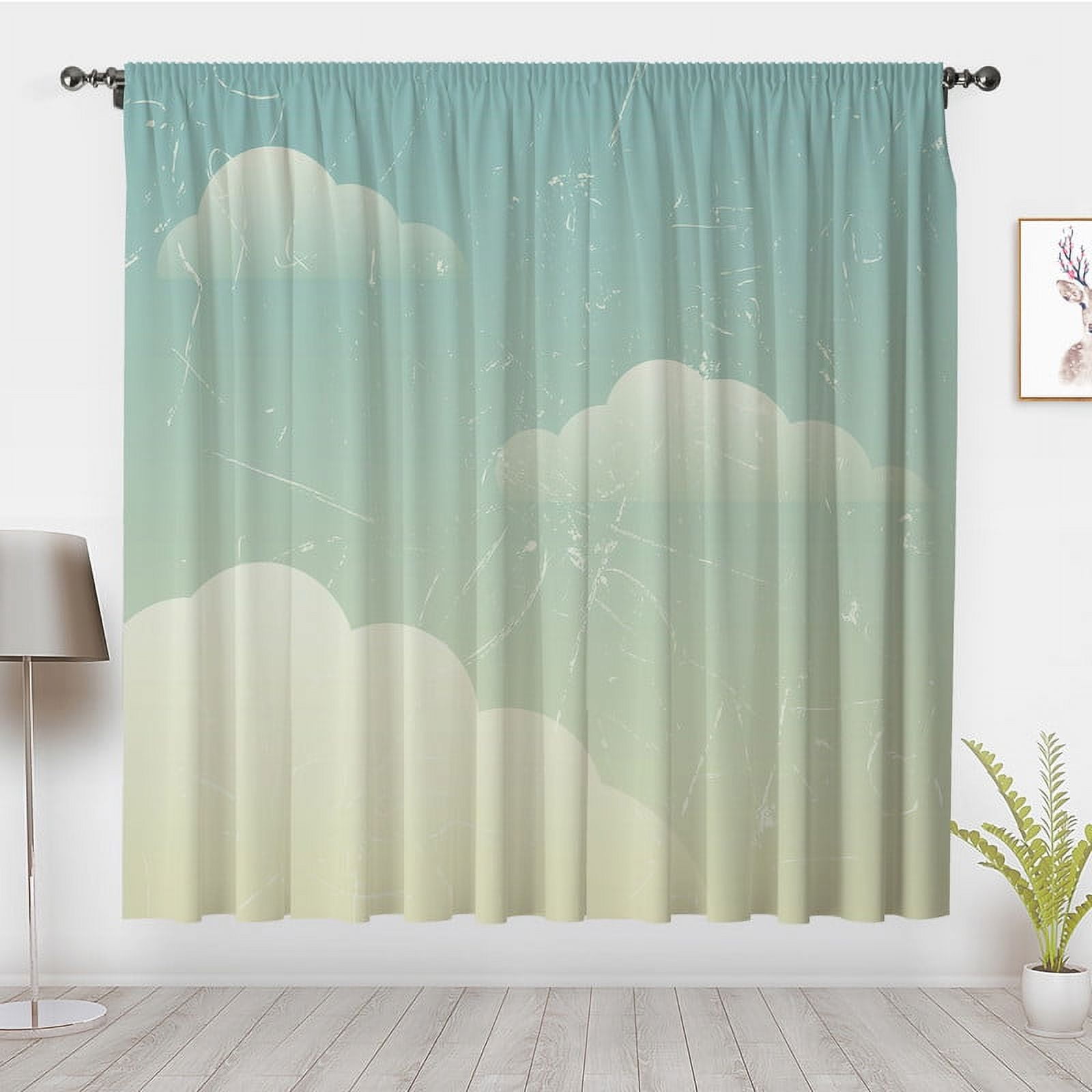 Curated visual reference: Fresh Look at Modern Minimalism Style Window Curtains Mint Green Window Treatment Darkening