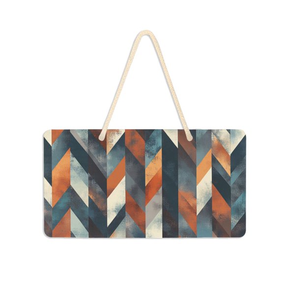 Modern minimalist door sign, home door sign, easy to install. Chevron Shapes