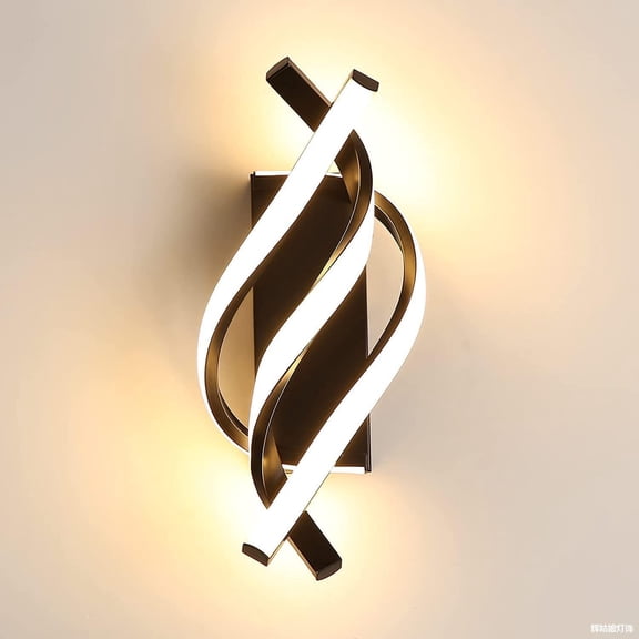 Modern minimalist wall lamp, streamlined appearance, three-color light.
