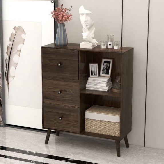 Modern office filing cabinet, locker, brown