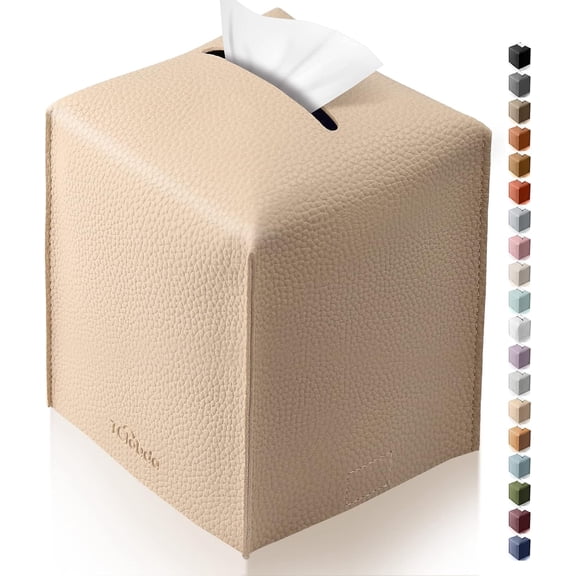 Modern polyurethane leather square tissue box storage box, suitable for creative decoration