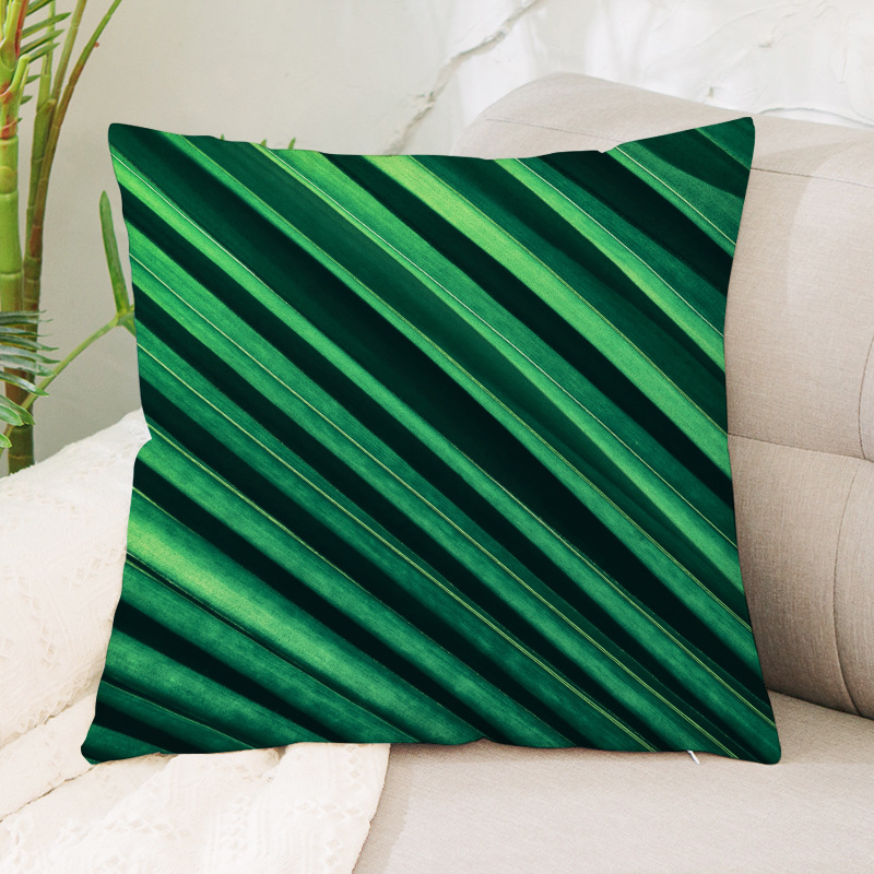 Modern popular plant gre leaves palm leaf sofa seat bedroom car