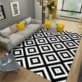 thumbnail image 1 of Modern ration Home Carpets for Living Room Simple Geometric Lounge Sofa Side Flannel Mat Washable Rugs for Bedroom r 러그, 1 of 5