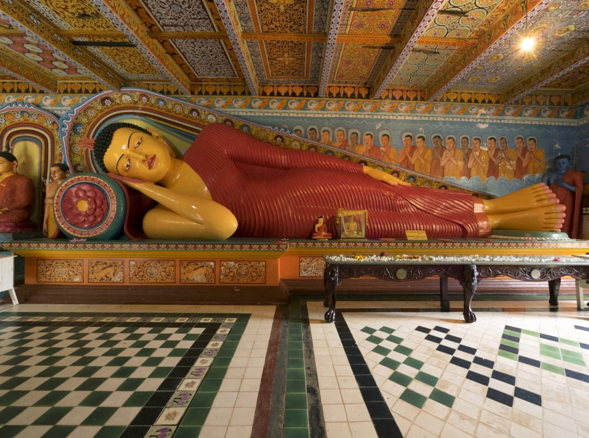 Modern reclining Buddha at Isurumuniya temple Anuradhapura North Central Province Sri Lanka Canvas Art - Panoramic Images (27 x 9)