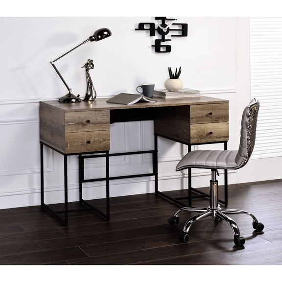 Modern rustic charm with storage - Four - drawer organization for a tidy office workspace