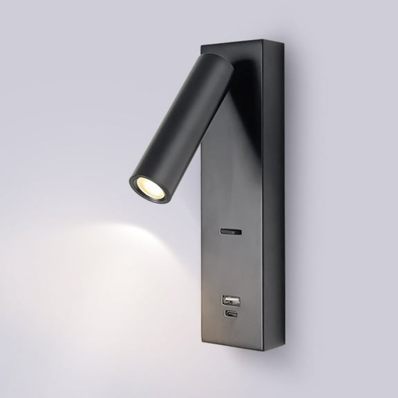 Modern simple bed wall light LED reading light hotel room light with hardwired square bed light embedded wire