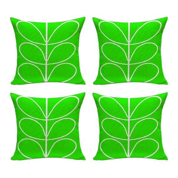 Modern simple petals four-leaf clover flowers cotton hemp sofa cushion cover car soft pillow cover - style5