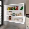 thumbnail image 1 of Modern-style white wall-mounted storage | Store kitchen bowls, jars, save counter space, 1 of 2
