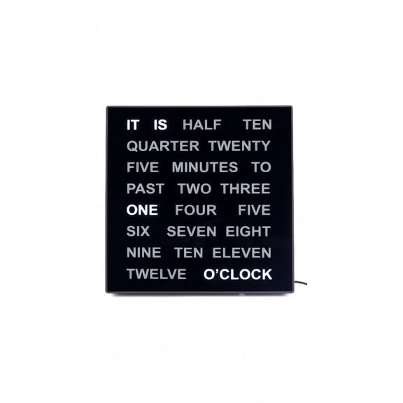 Modern wall clock with quartz movement from AMS AM T1235E