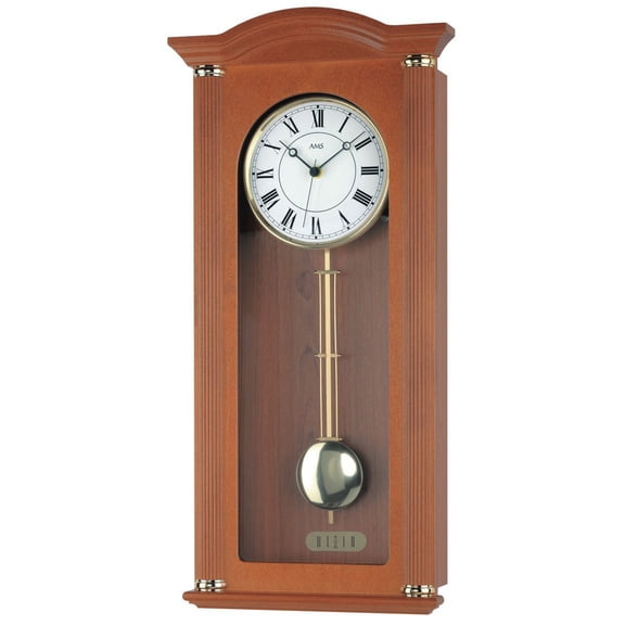 Modern wall clock with quartz movement from AMS AM W7014/9