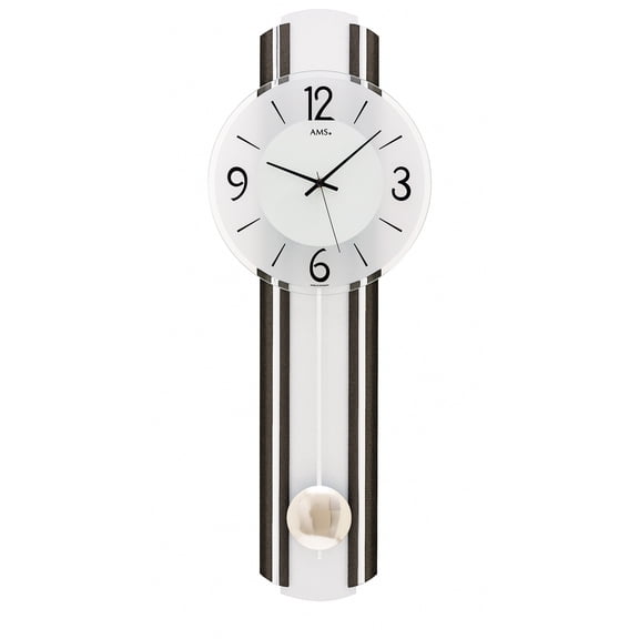 Modern wall clock with quartz movement from AMS AM W7230