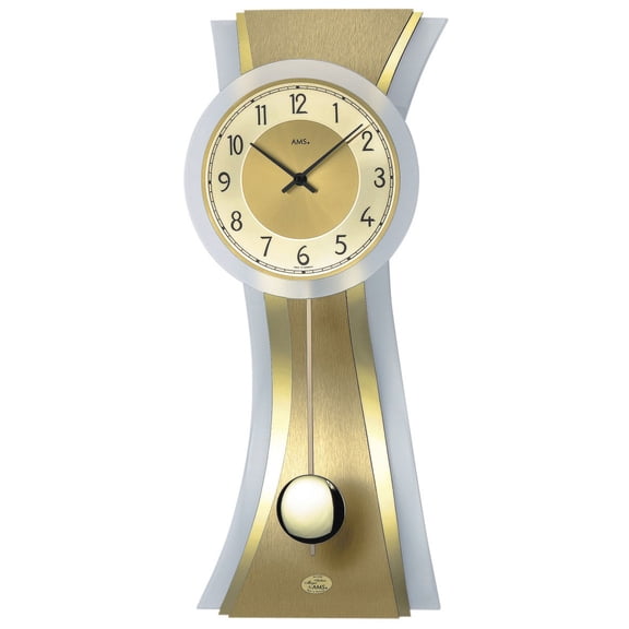 Modern wall clock with quartz movement from AMS AM W7267