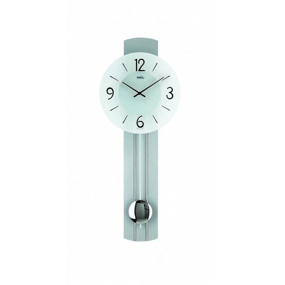 Modern wall clock with quartz movement from AMS AM W7275