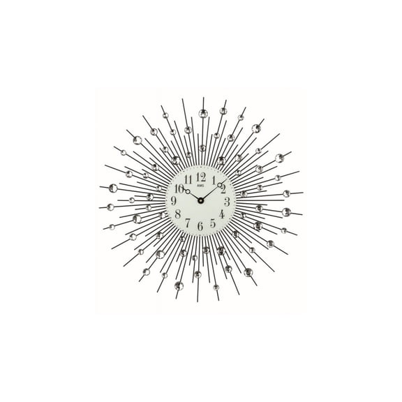 Modern wall clock with quartz movement from AMS AM W9380