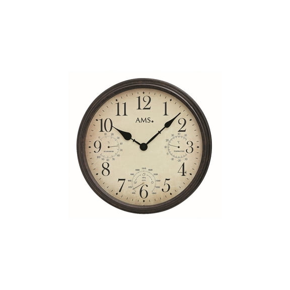Modern wall clock with quartz movement from AMS AM W9463