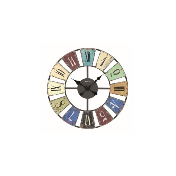 Modern wall clock with quartz movement from AMS AM W9465