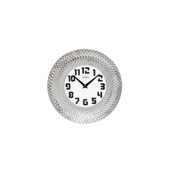 Modern wall clock with quartz movement from AMS AM W9614