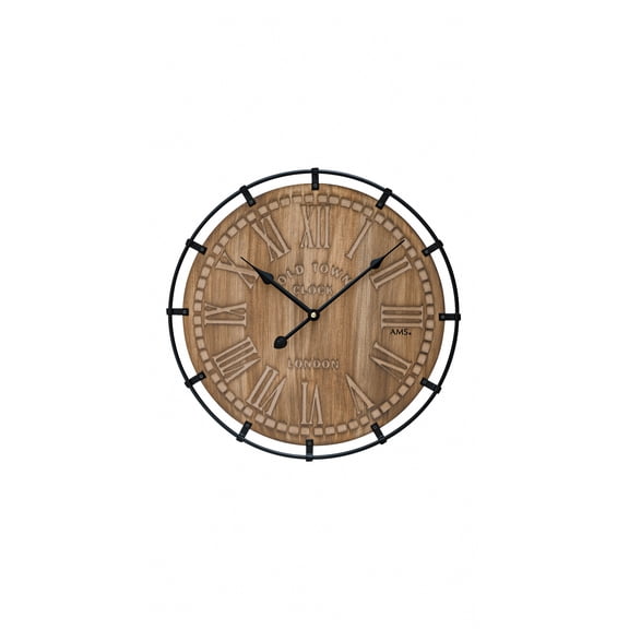 Modern wall clock with quartz movement from AMS AM W9616