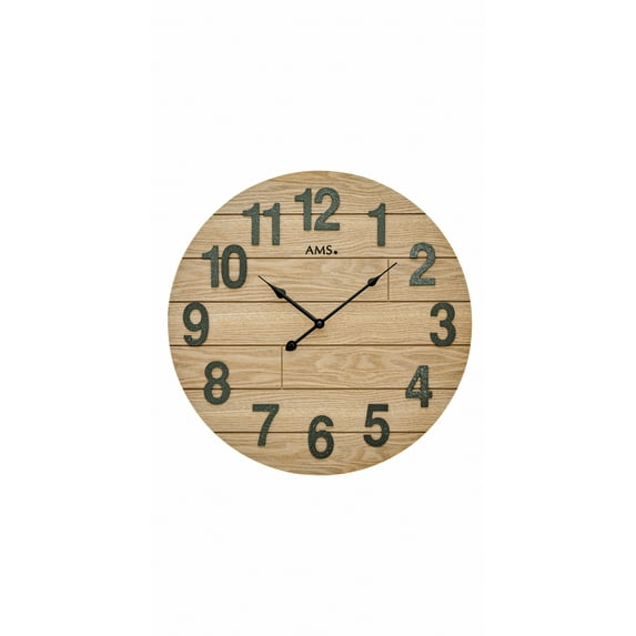 Modern wall clock with quartz movement from AMS AM W9617