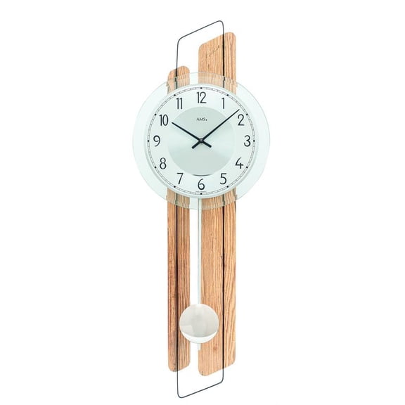 Modern wall clock with quartz movement from AMS