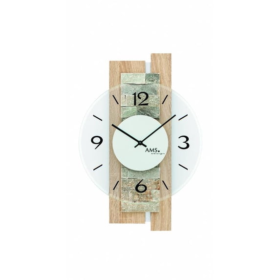 Modern wall clock with quartz movement from AMS