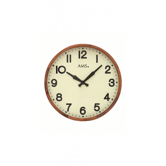 Modern wall clock with quartz movement from AMS