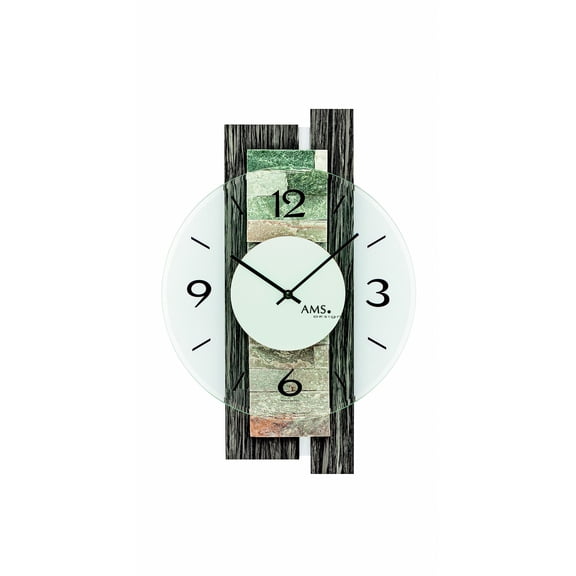 Modern wall clock with quartz movement from AMS