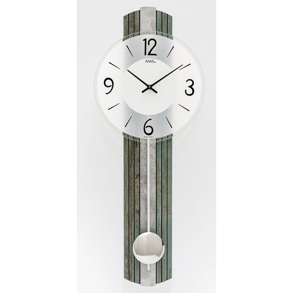 Modern wall clock with quartz movement from AMS