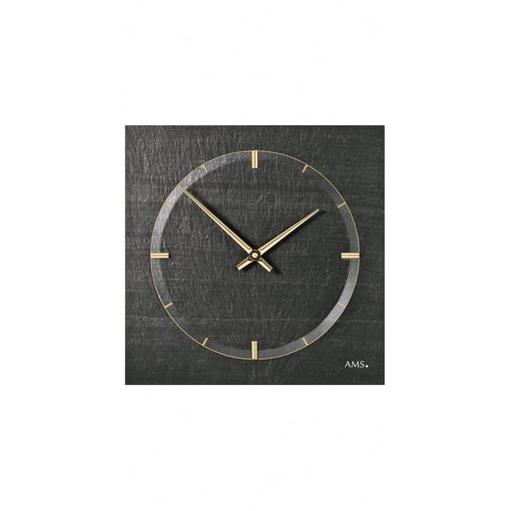 Modern wall clock with quartz movement from AMS