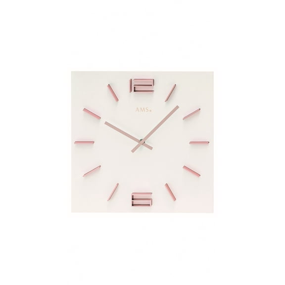 Modern wall clock with quartz movement from AMS