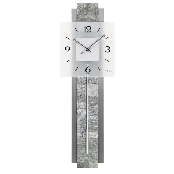 Modern wall clock with quartz movement from AMS