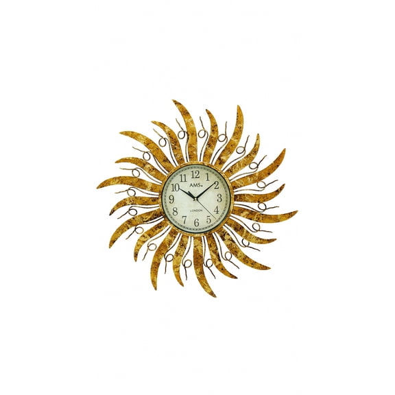 Modern wall clock with quartz movement from AMS