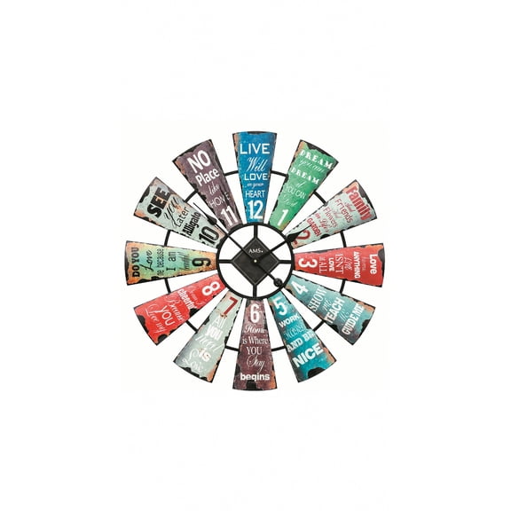 Modern wall clock with quartz movement from AMS