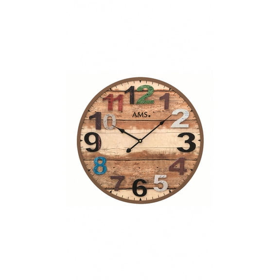 Modern wall clock with quartz movement from AMS