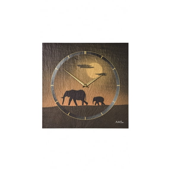 Modern wall clock with quartz movement from AMS