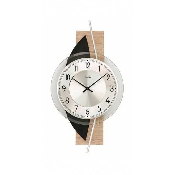 Modern wall clock with quartz movement from AMS