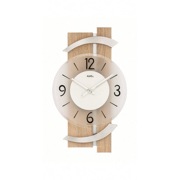 Modern wall clock with quartz movement from AMS