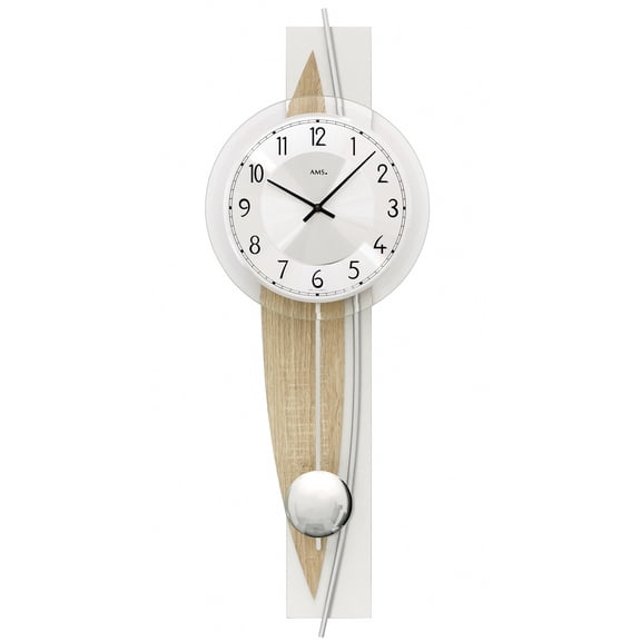 Modern wall clock with quartz movement from AMS