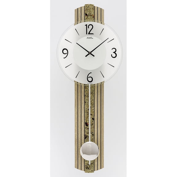 Modern wall clock with quartz movement from AMS