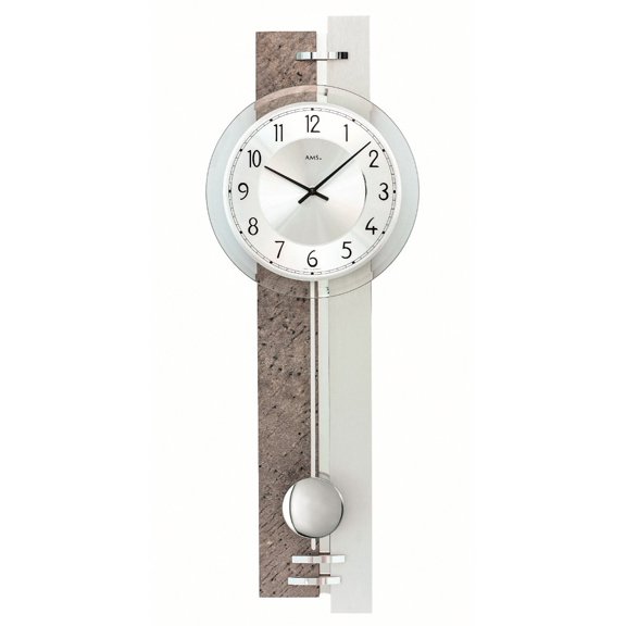Modern wall clock with quartz movement from AMS