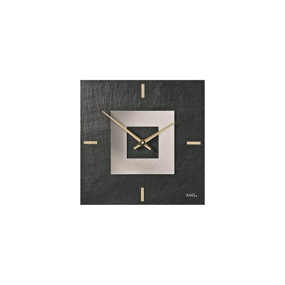 Modern wall clock with quartz movement from AMS