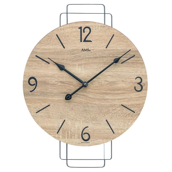 Modern wall clock with quartz movement from AMS